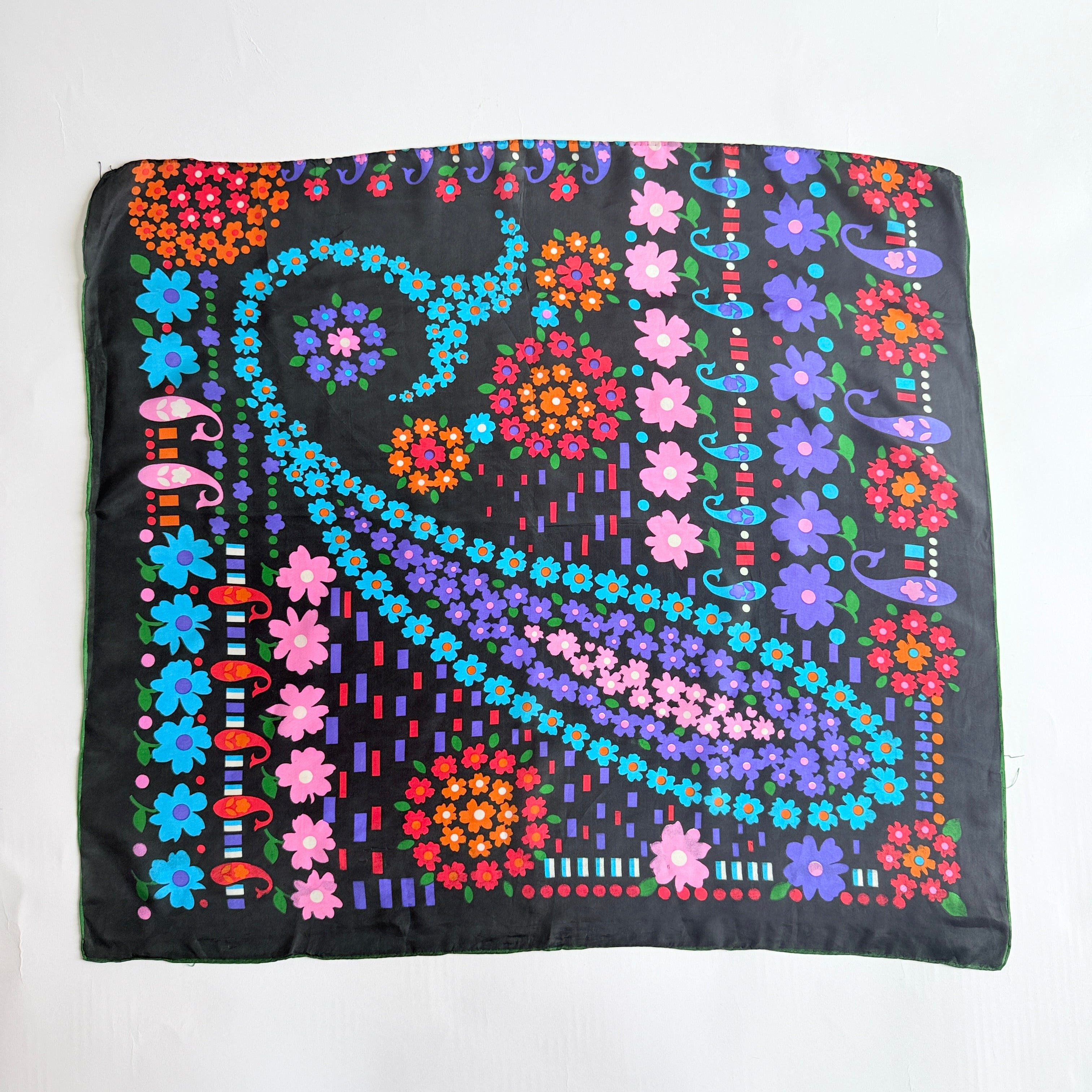 Vintage Silk scarf _M-33_