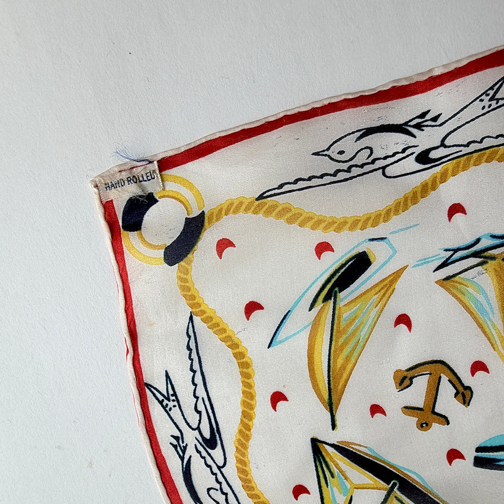 Vintage Silk scarf _S-38_