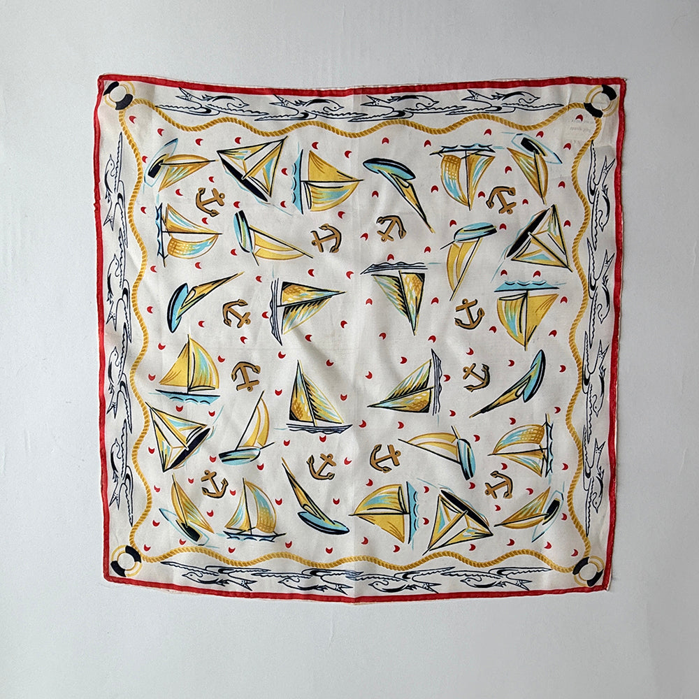 Vintage Silk scarf _S-38_