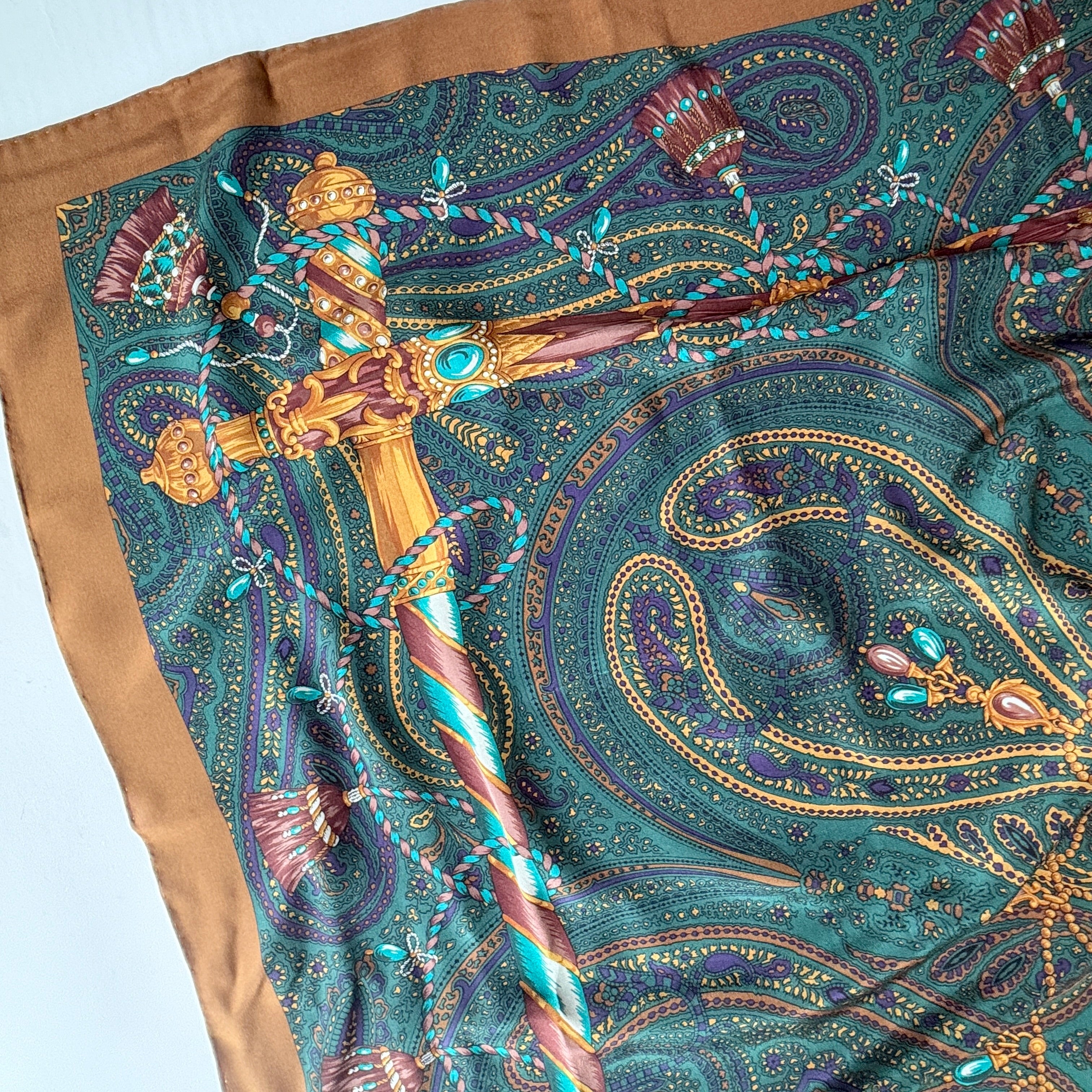 Vintage Silk scarf _XL_1