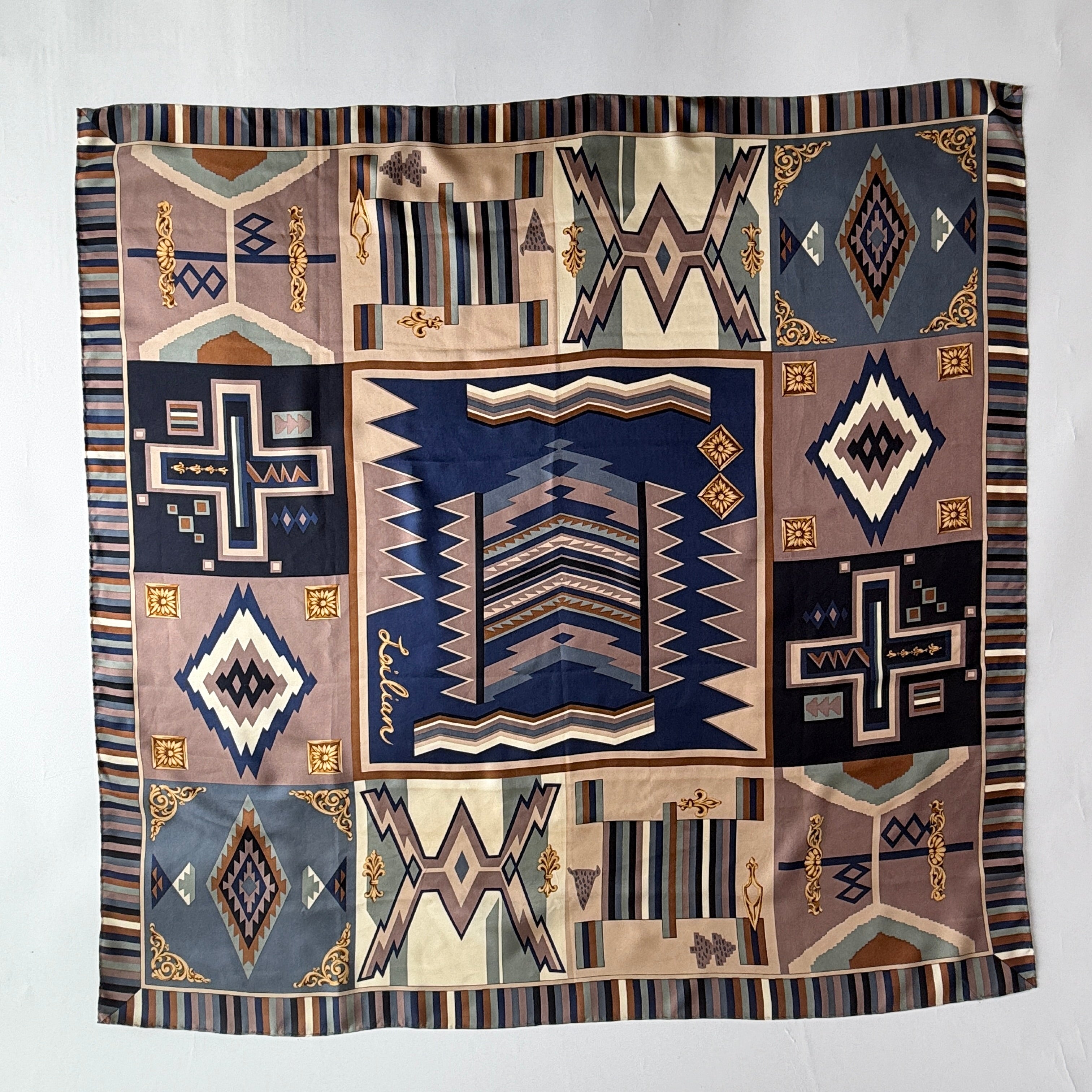 Vintage Silk scarf _L-14