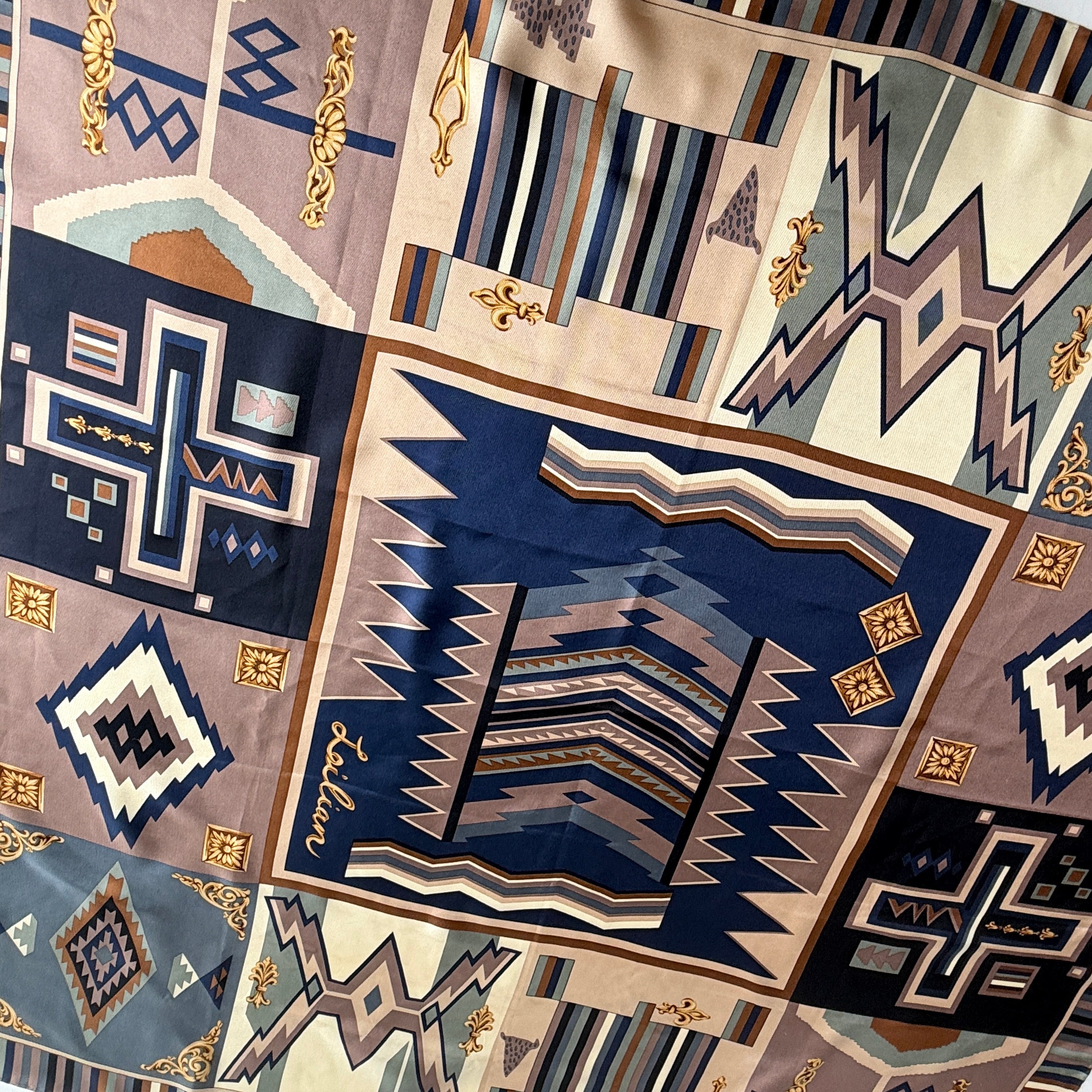 Vintage Silk scarf _L-14
