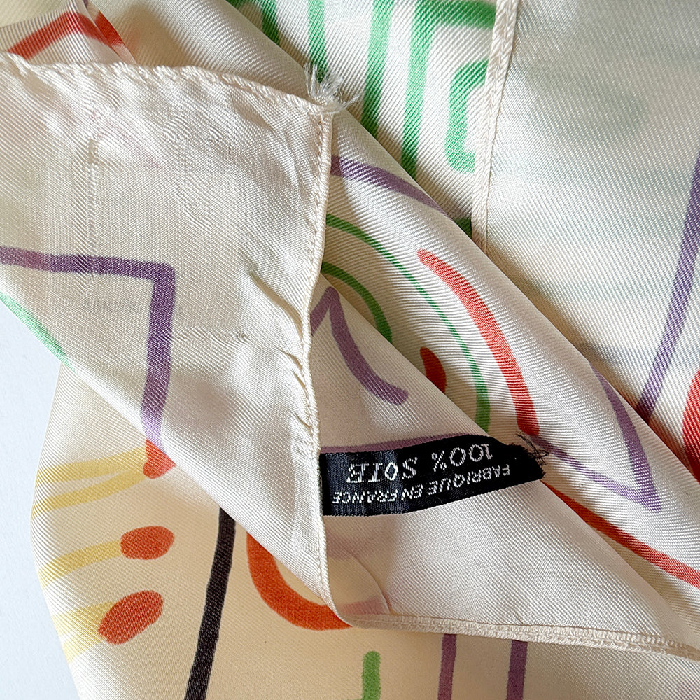 Vintage Silk scarf _S-42_