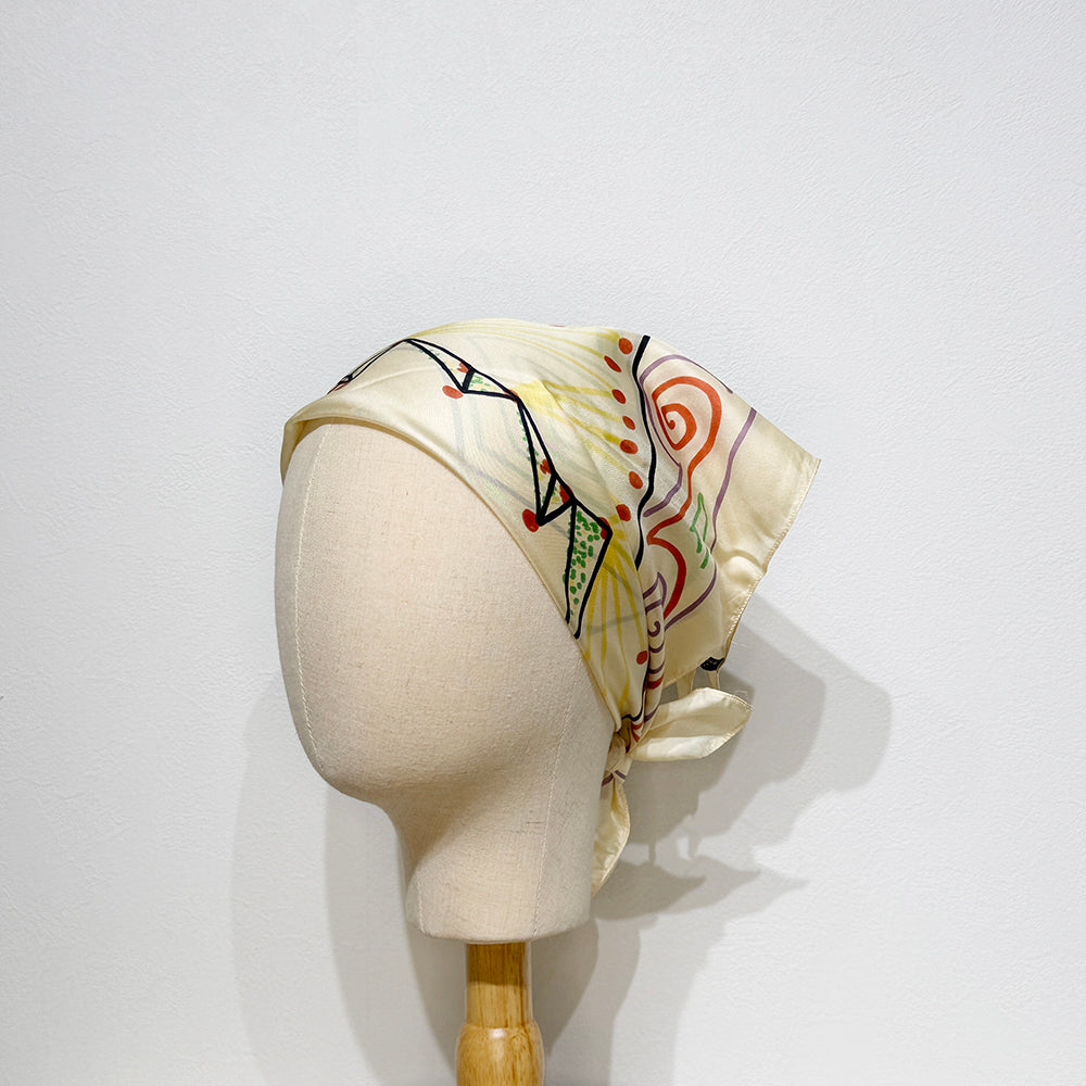 Vintage Silk scarf _S-42_