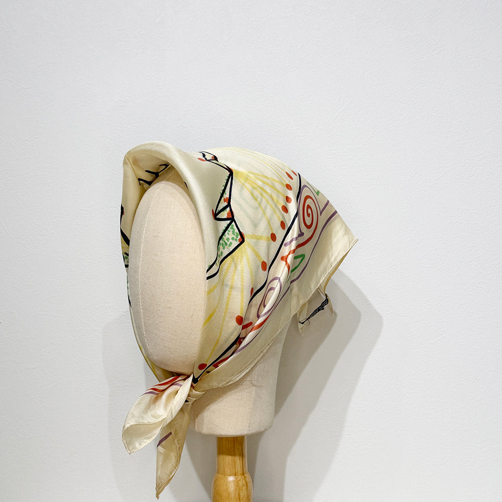 Vintage Silk scarf _S-42_