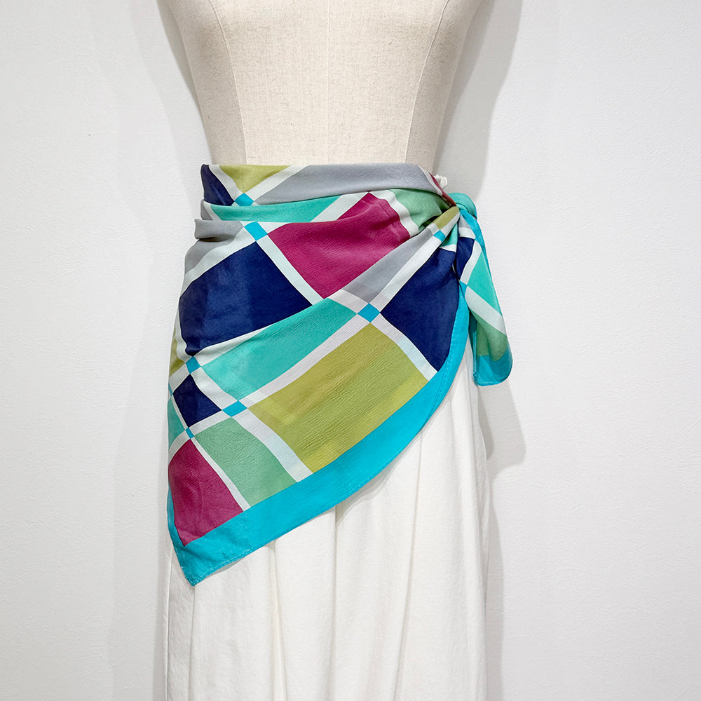 Vintage Silk scarf _M-6_