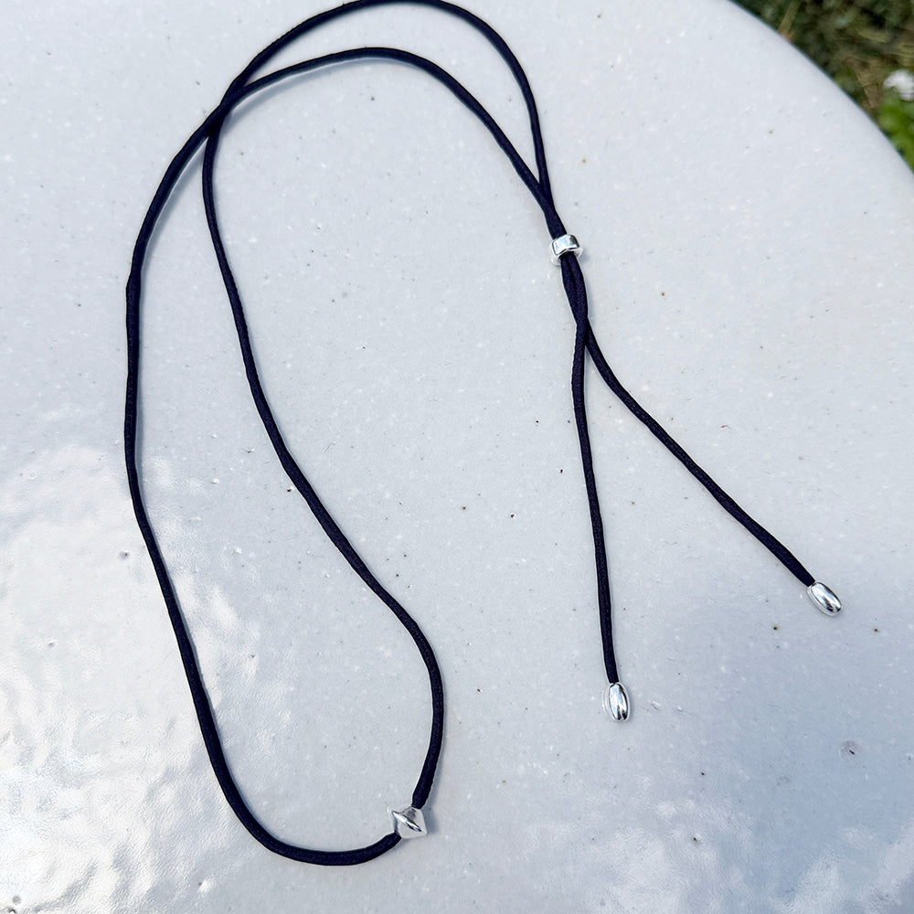 Silk Code Silver Choker
