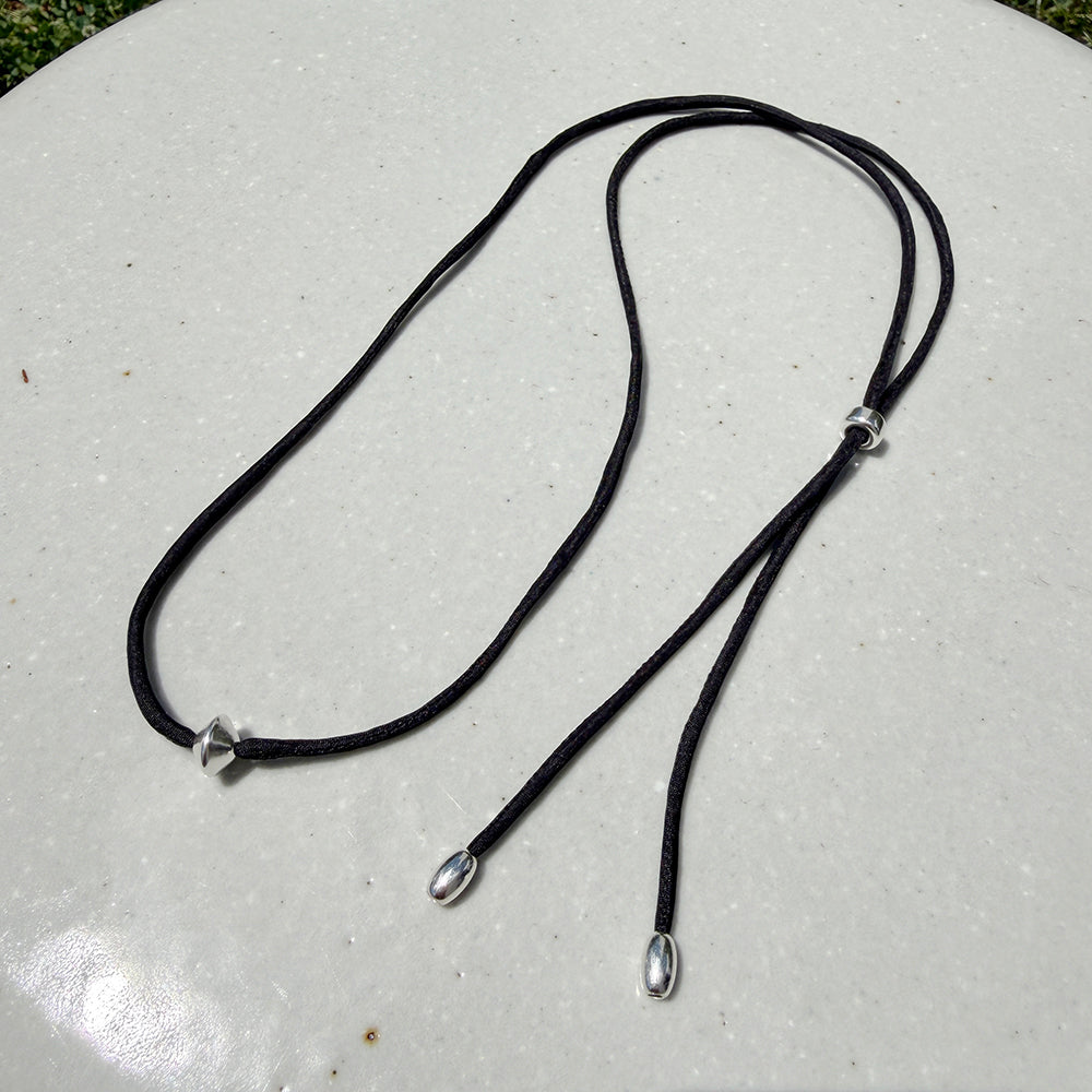 Silk Code Silver Choker