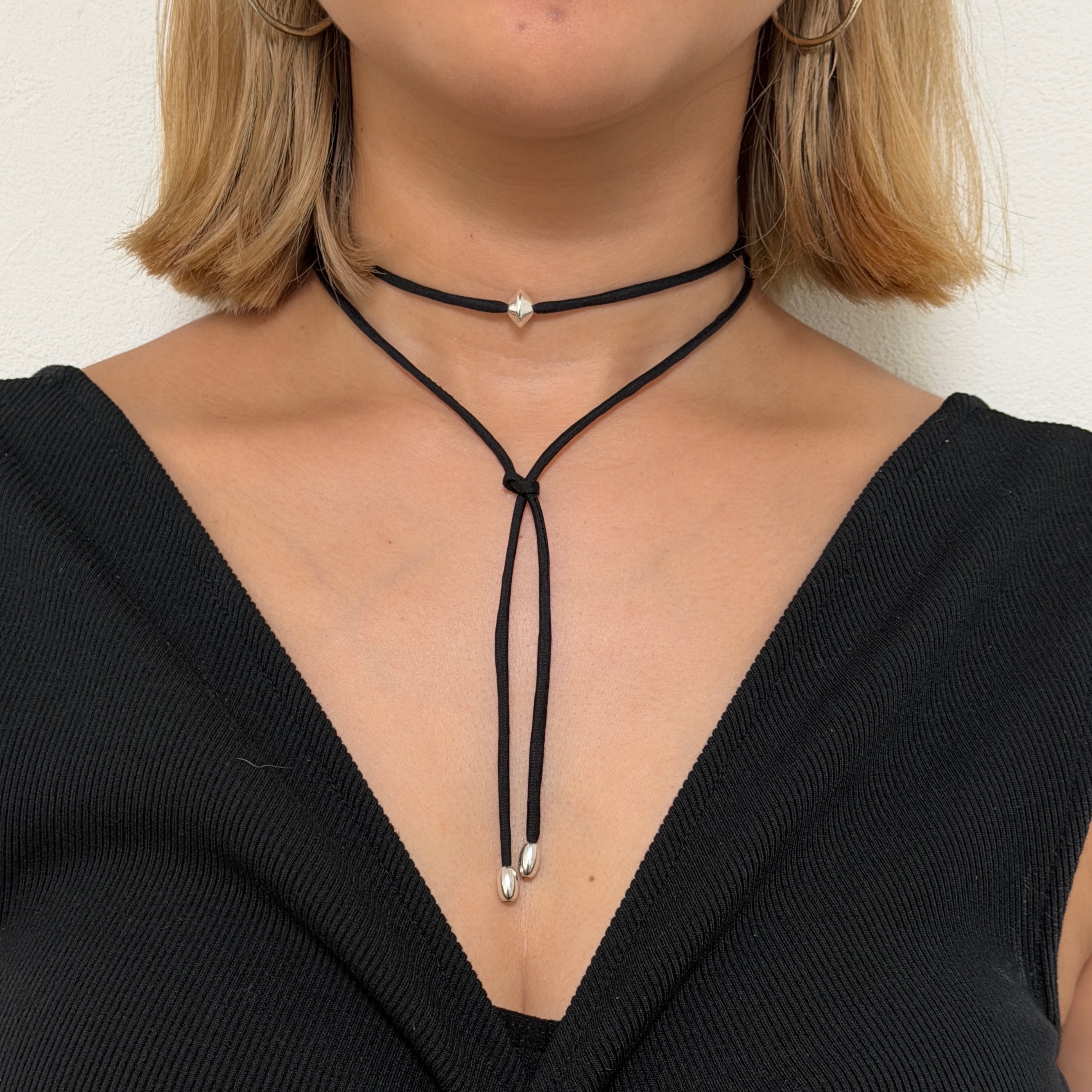 Silk Code Silver Choker