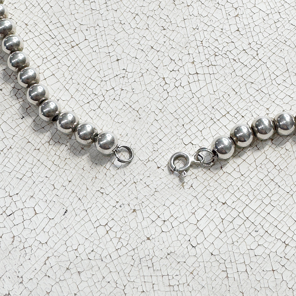 Pendiente turquesa ovalado de plata vintage