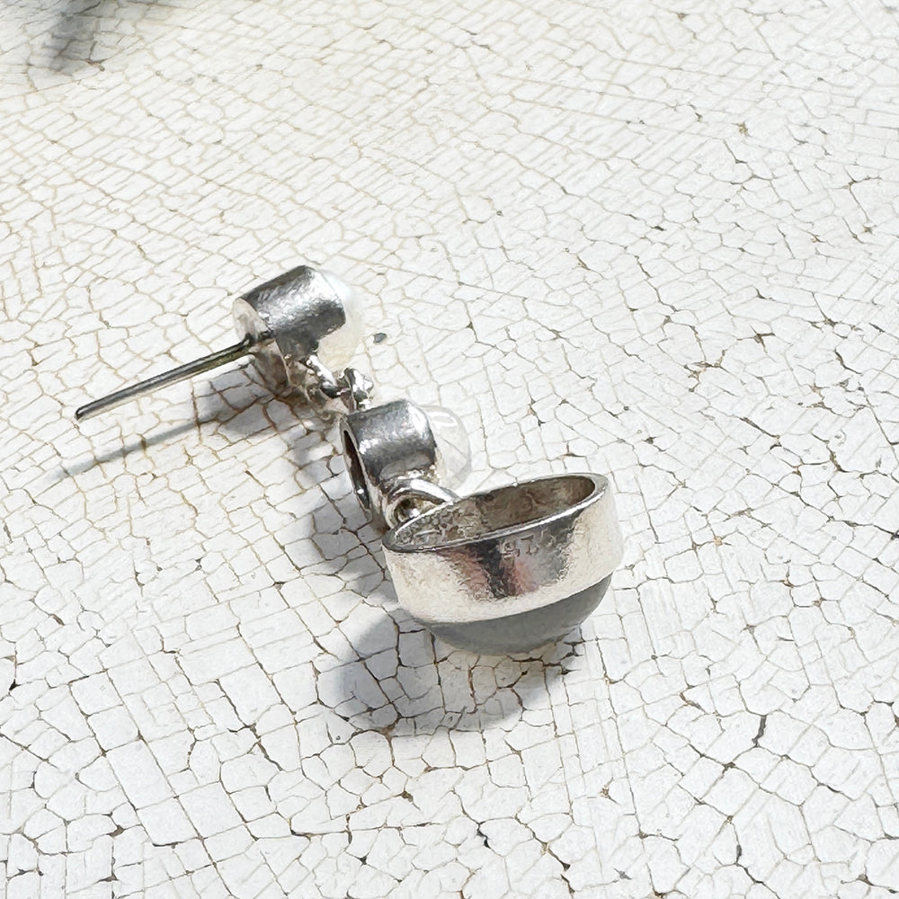 Pendientes Vintage Plata Triple Piedra