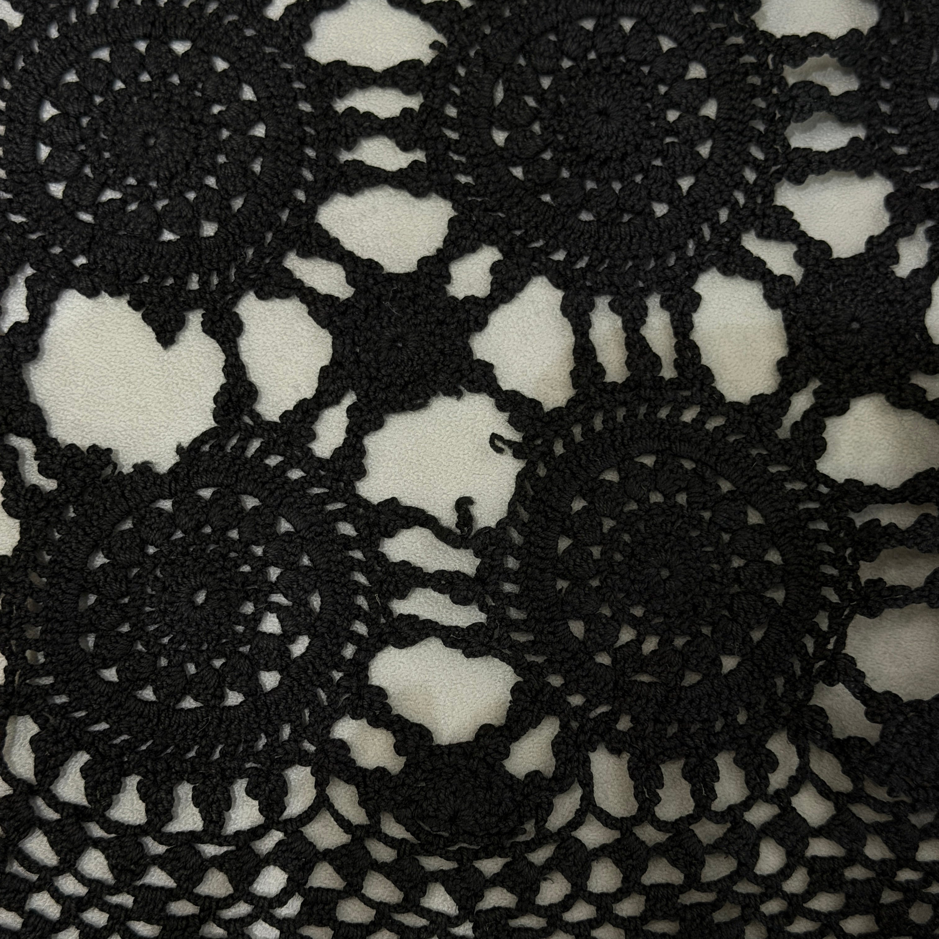 Vintage Lace Wrap Skirt _ Black 1
