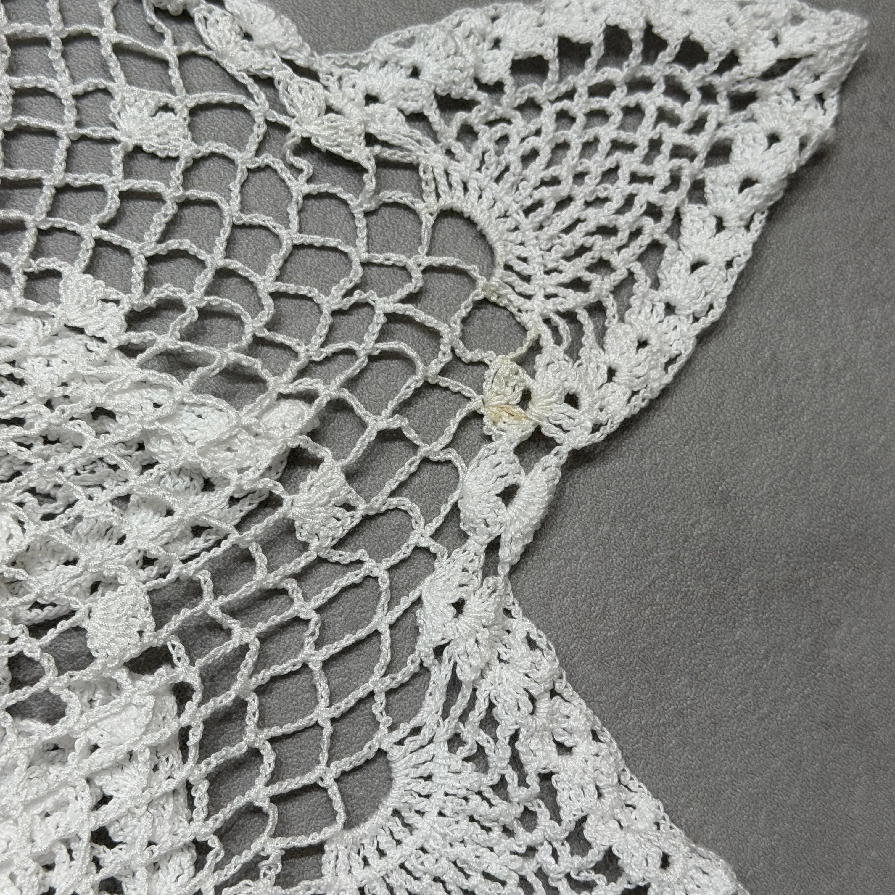 Vintage Lace Wrap Skirt _ white 6