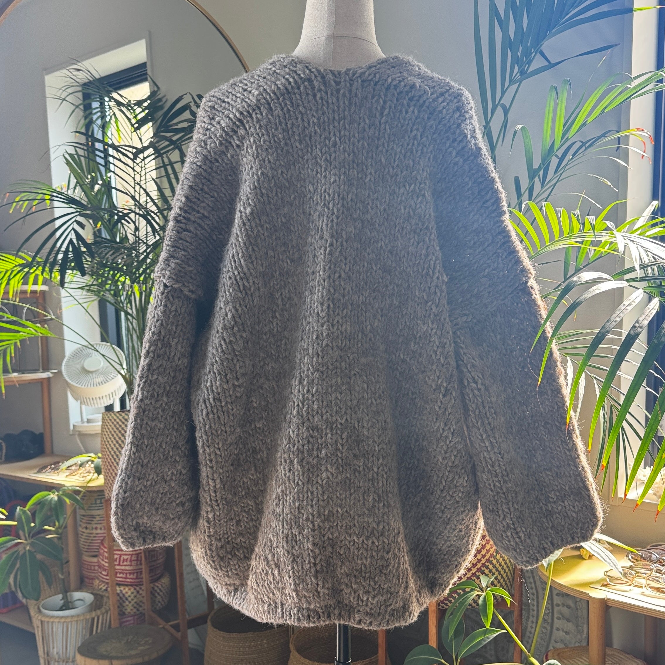 Low Gauge Wool Knit Cardigan
