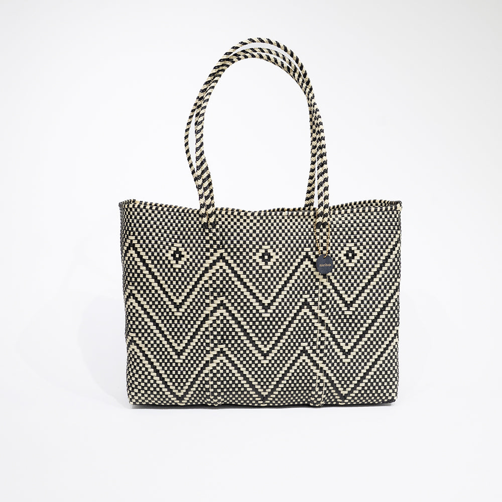 Mercado Bag Isabel Long -Black&Cream-