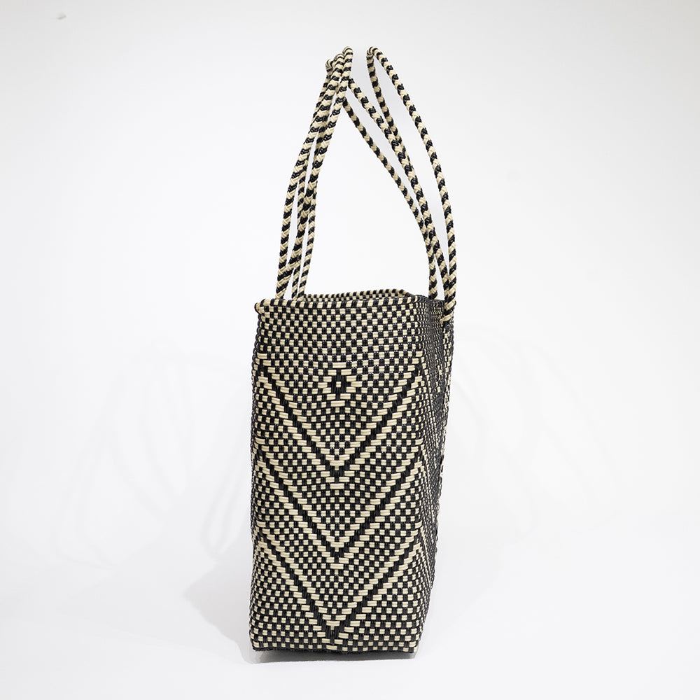 Mercado Bag Isabel Long -Black&Cream-
