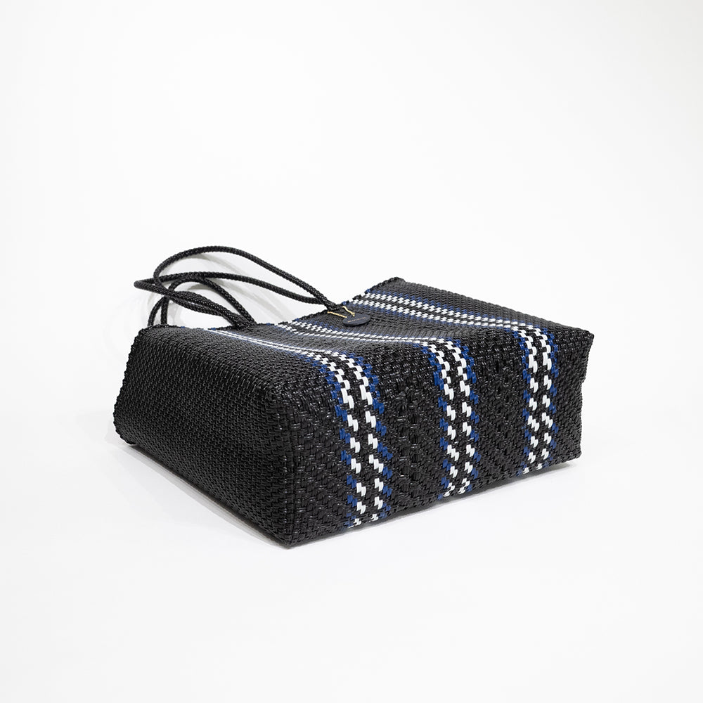 Mercado Bag Amaria Long-Black×Blue Stripe