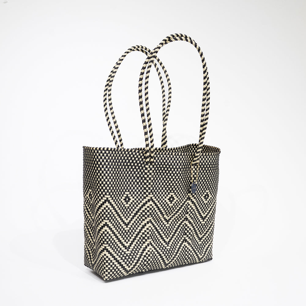 Mercado Bag Amaria Long -Black&Cream-