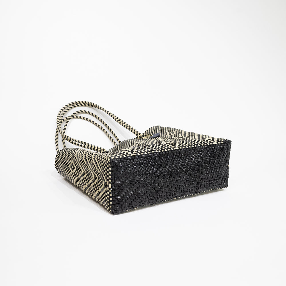 Mercado Bag Amaria Long -Black&Cream-