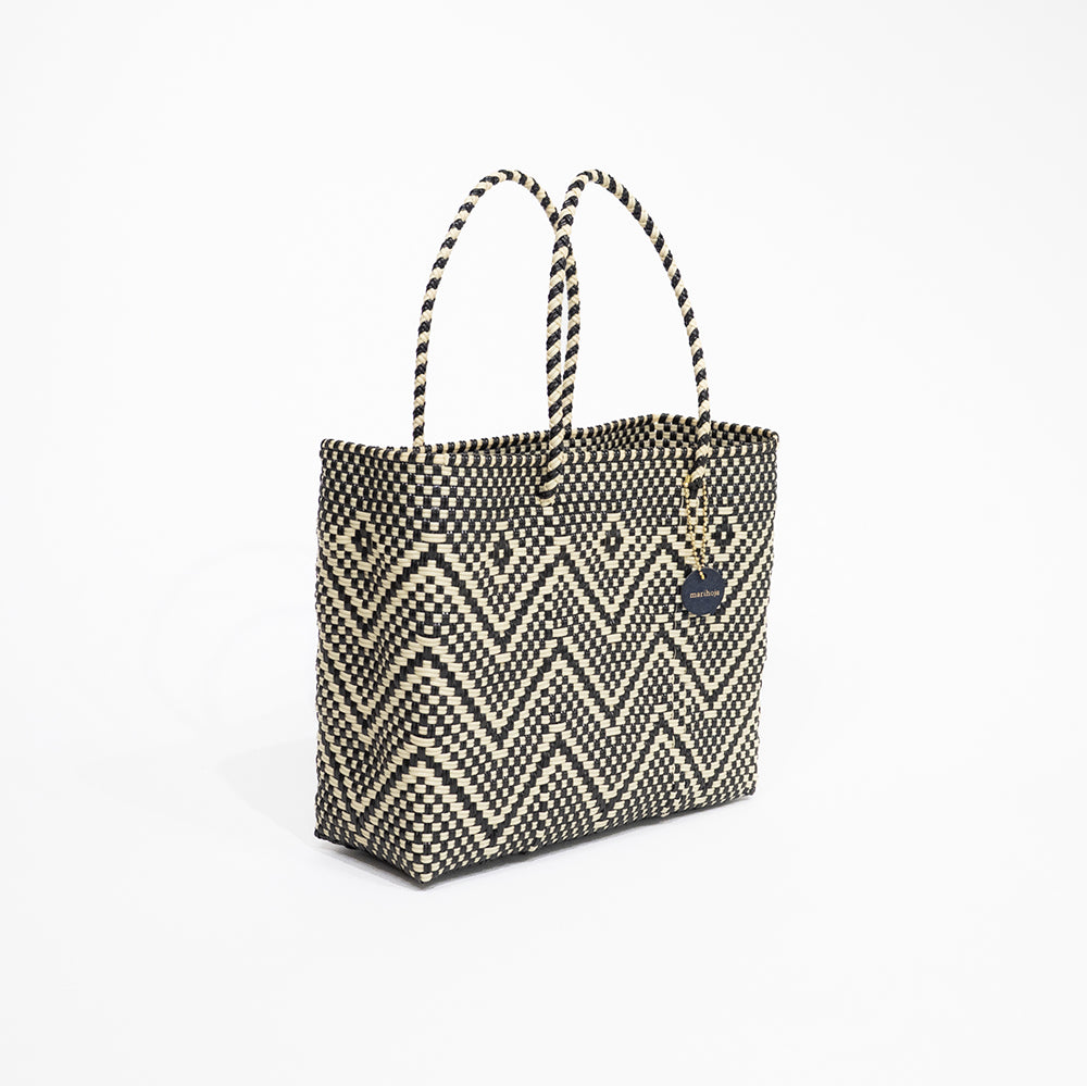 Mercado Bag Bianca -Black&Cream-