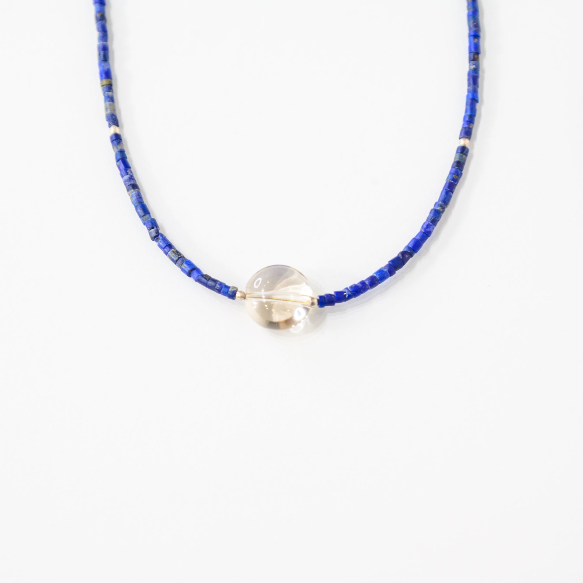 Vintage Stone Beads Clear Quartz Choker