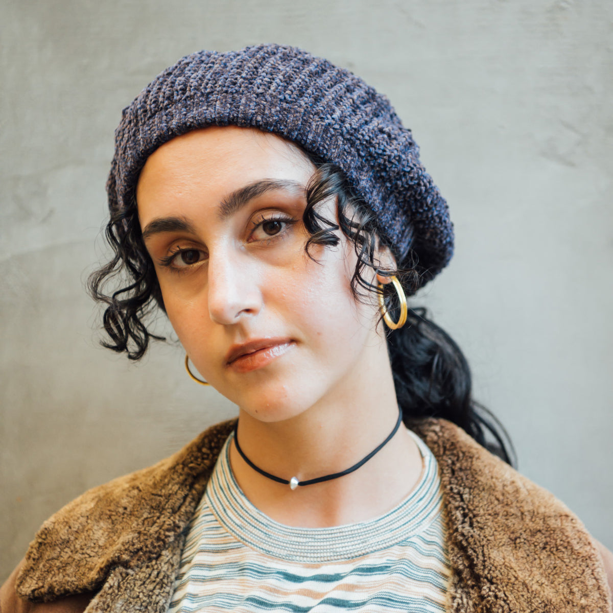 Mole Yarn Knit Beret