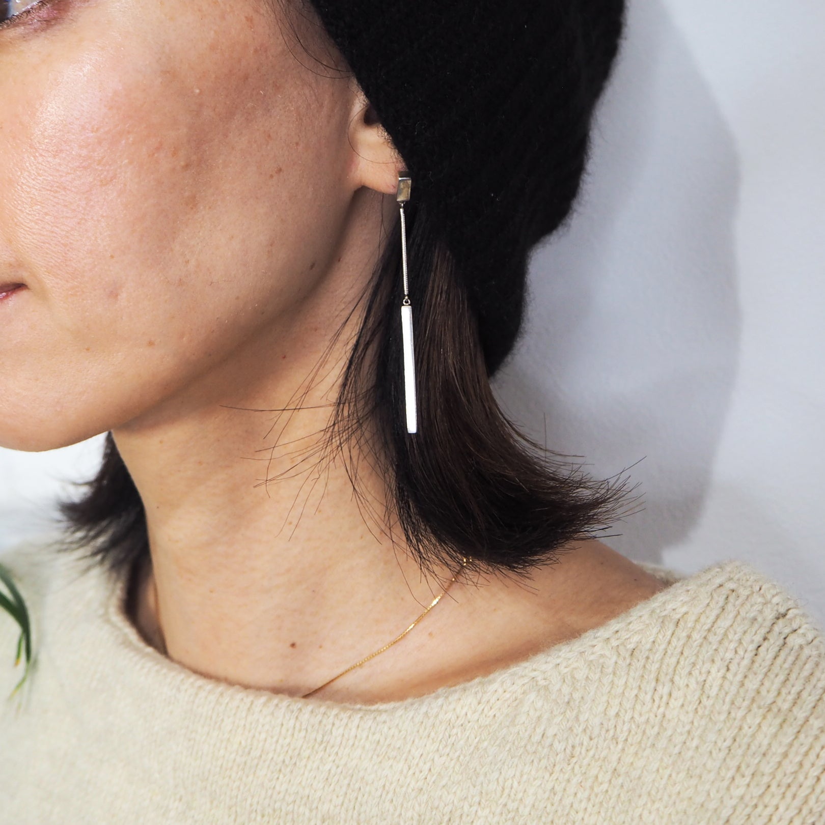 Collar colorido de plata vintage