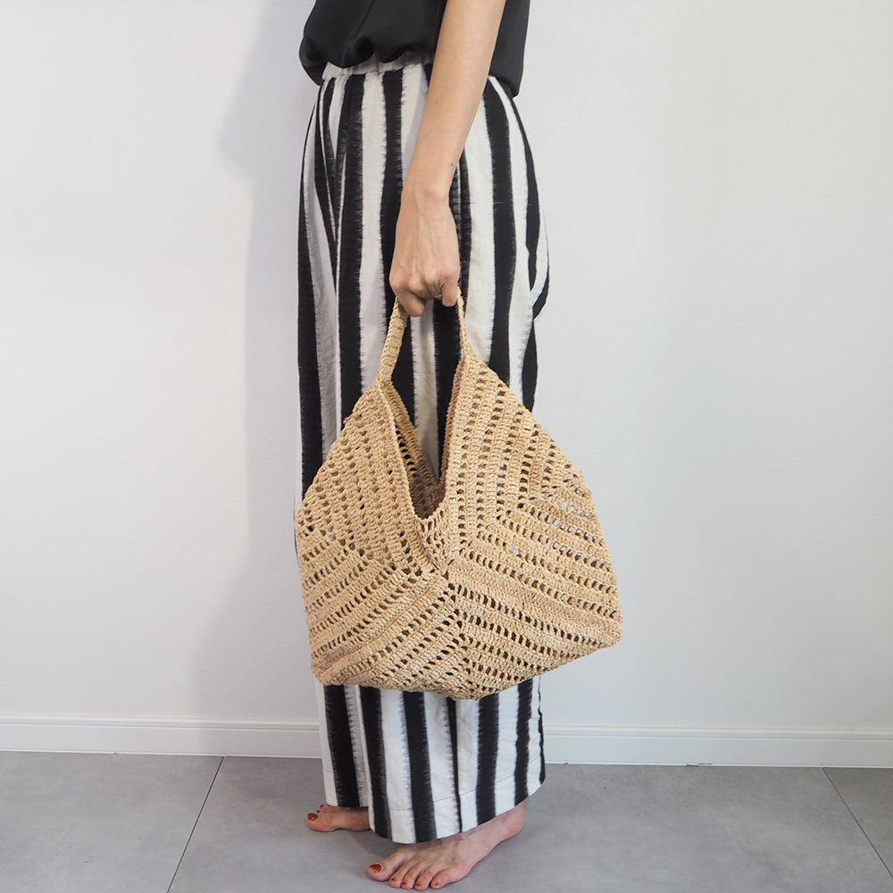 Raffia Lace One-handle Bag