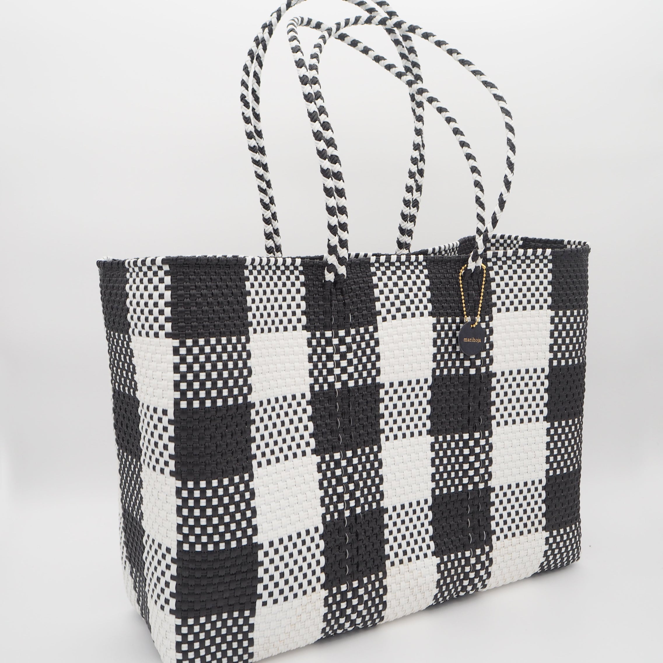 Mercado Bag Isabel (Long handle)Black check