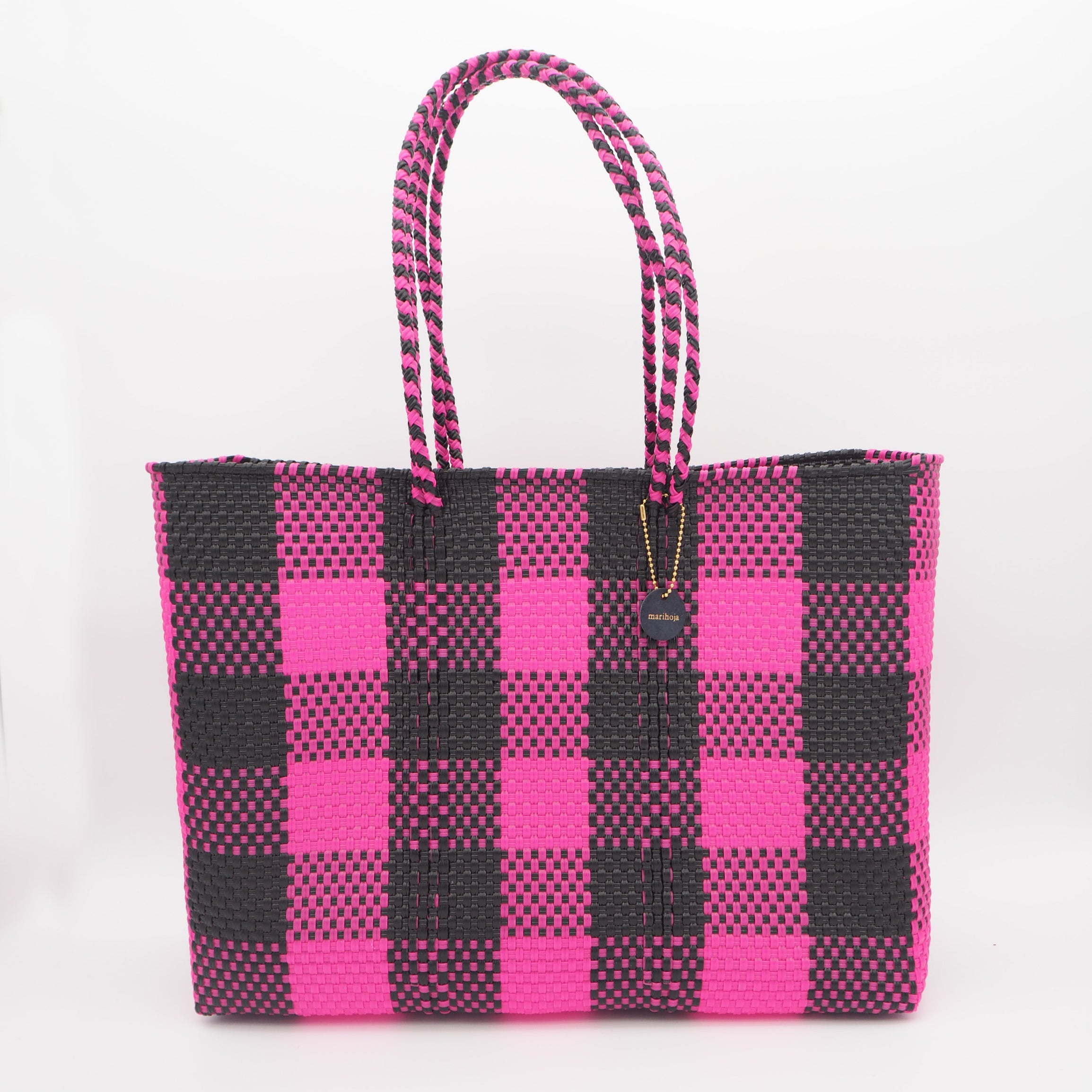 Mercado Bag Isabel (Long handle) -pink check-