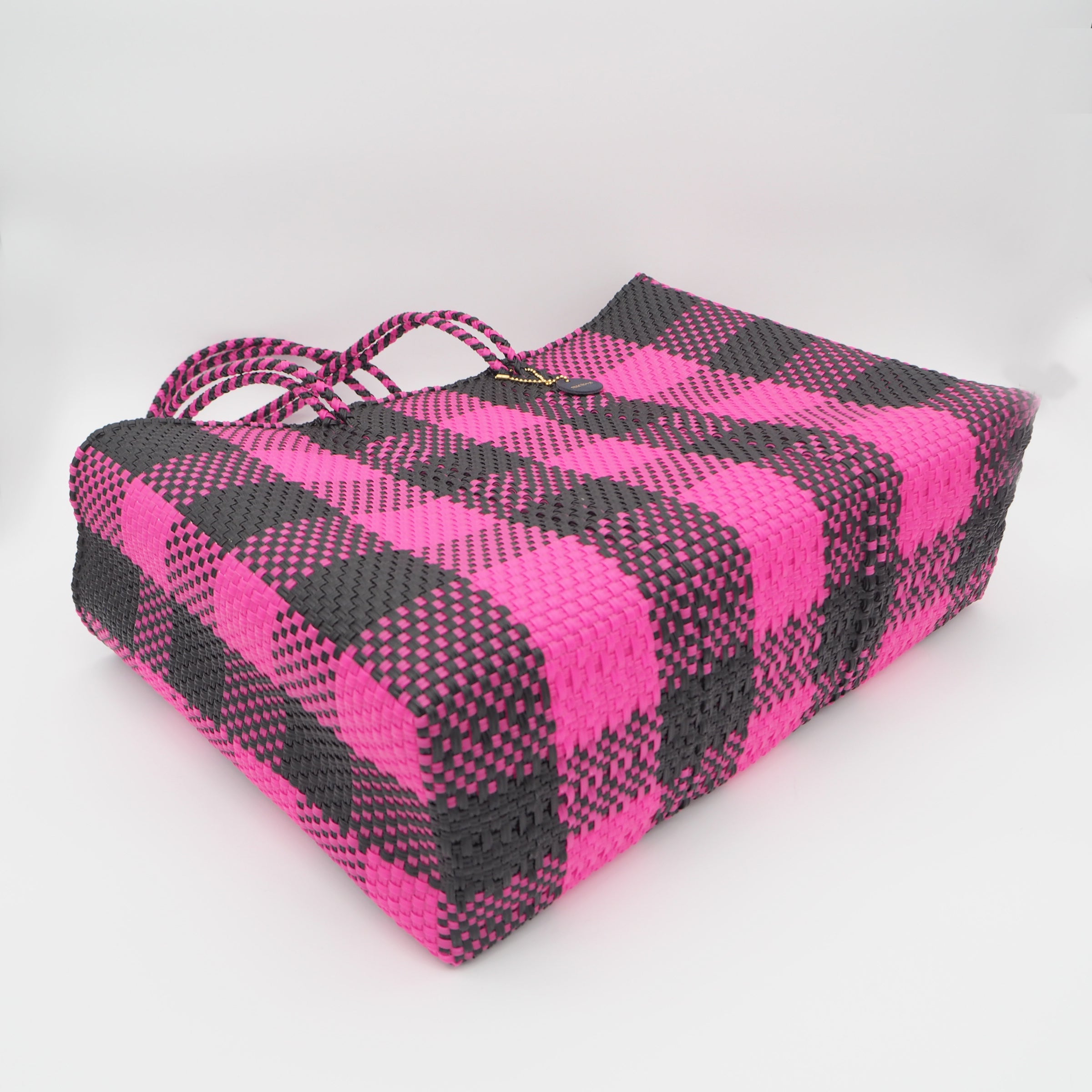 Mercado Bag Isabel (Long handle) -pink check-