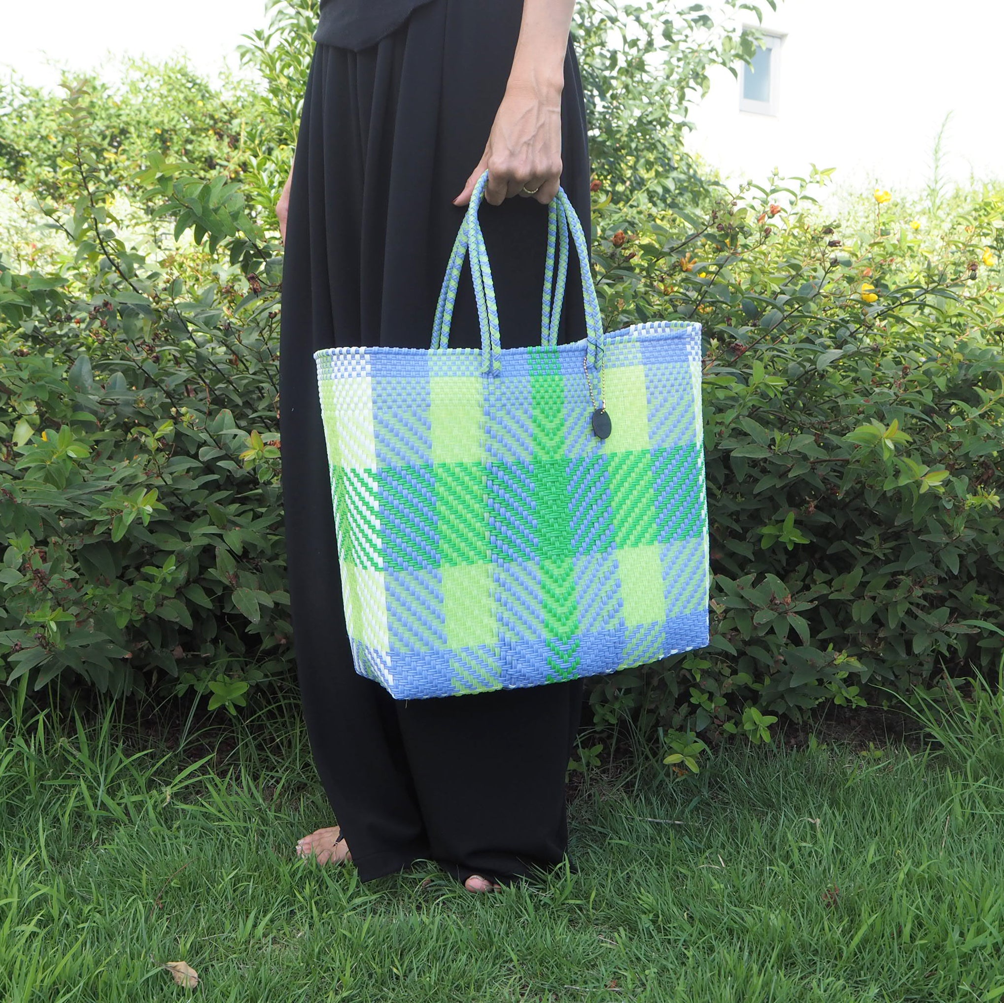 Mercado Bag Amaria -Light purple×White×clear Yellow×Light Green-