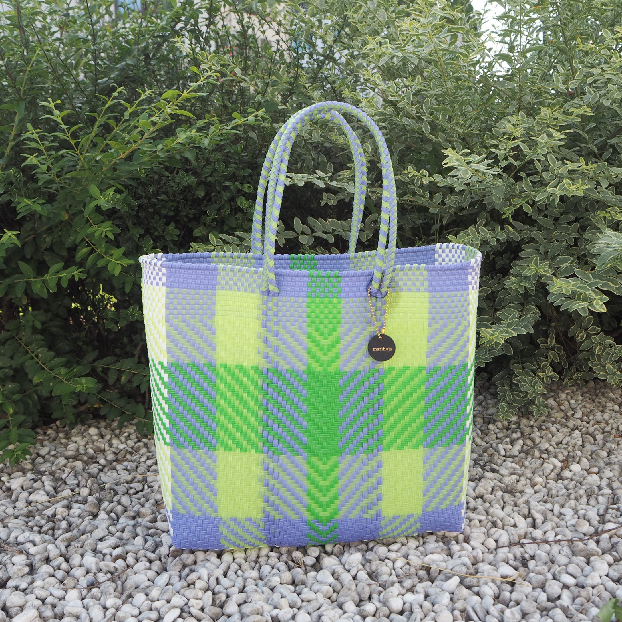Mercado Bag Amaria -Light purple×White×clear Yellow×Light Green-