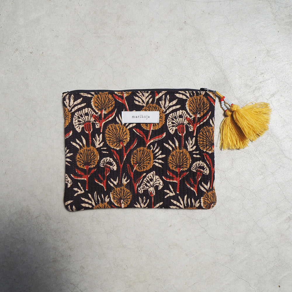 Block Print Kantha Flat Pouch
