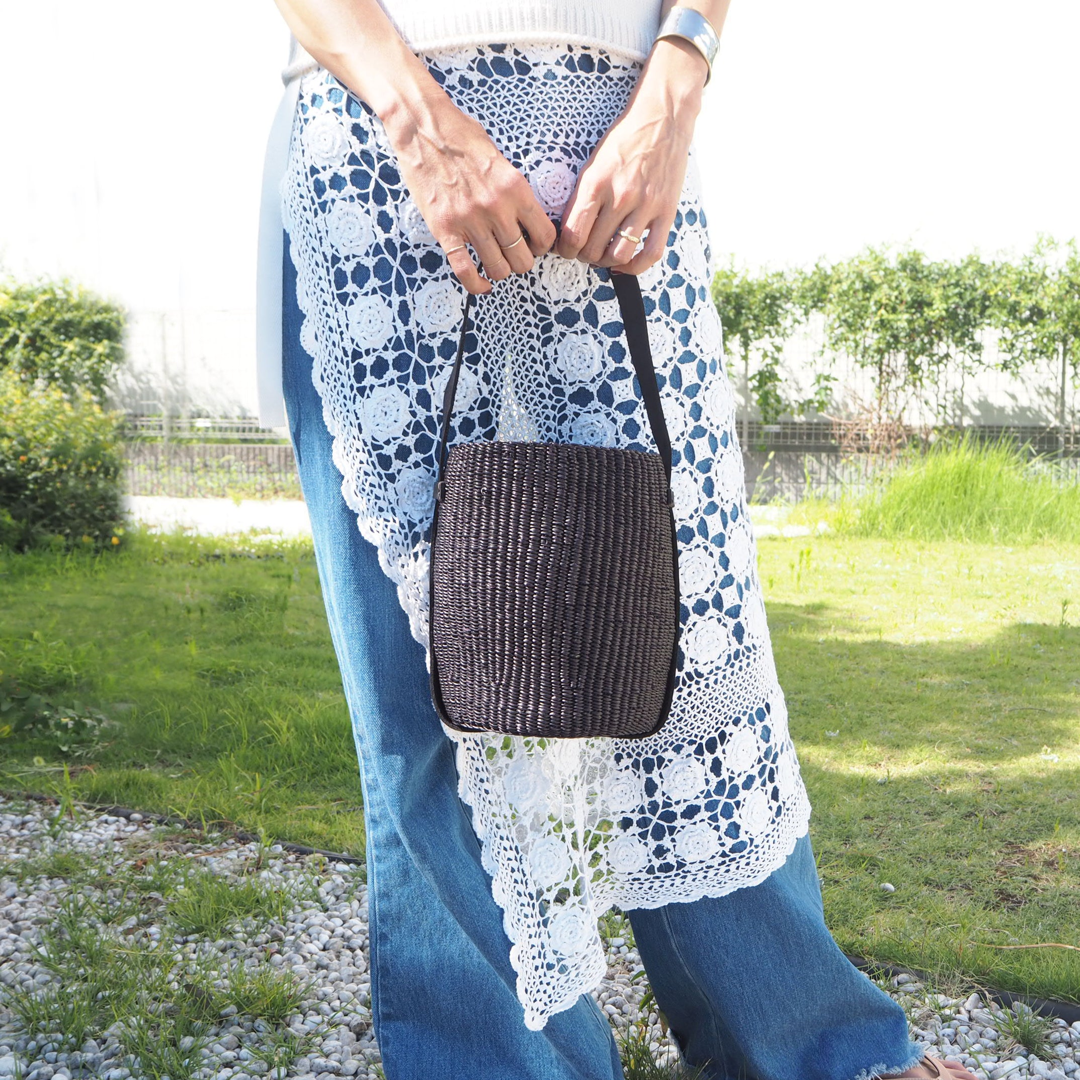 Bolga Basket Leather Handle