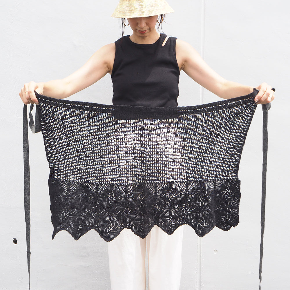 Vintage Lace Wrap Skirt _ Black 5