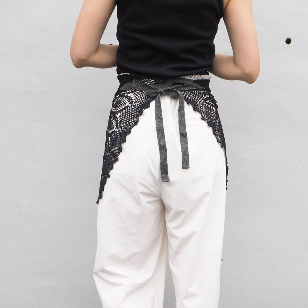 Vintage Lace Wrap Skirt _ Black 8