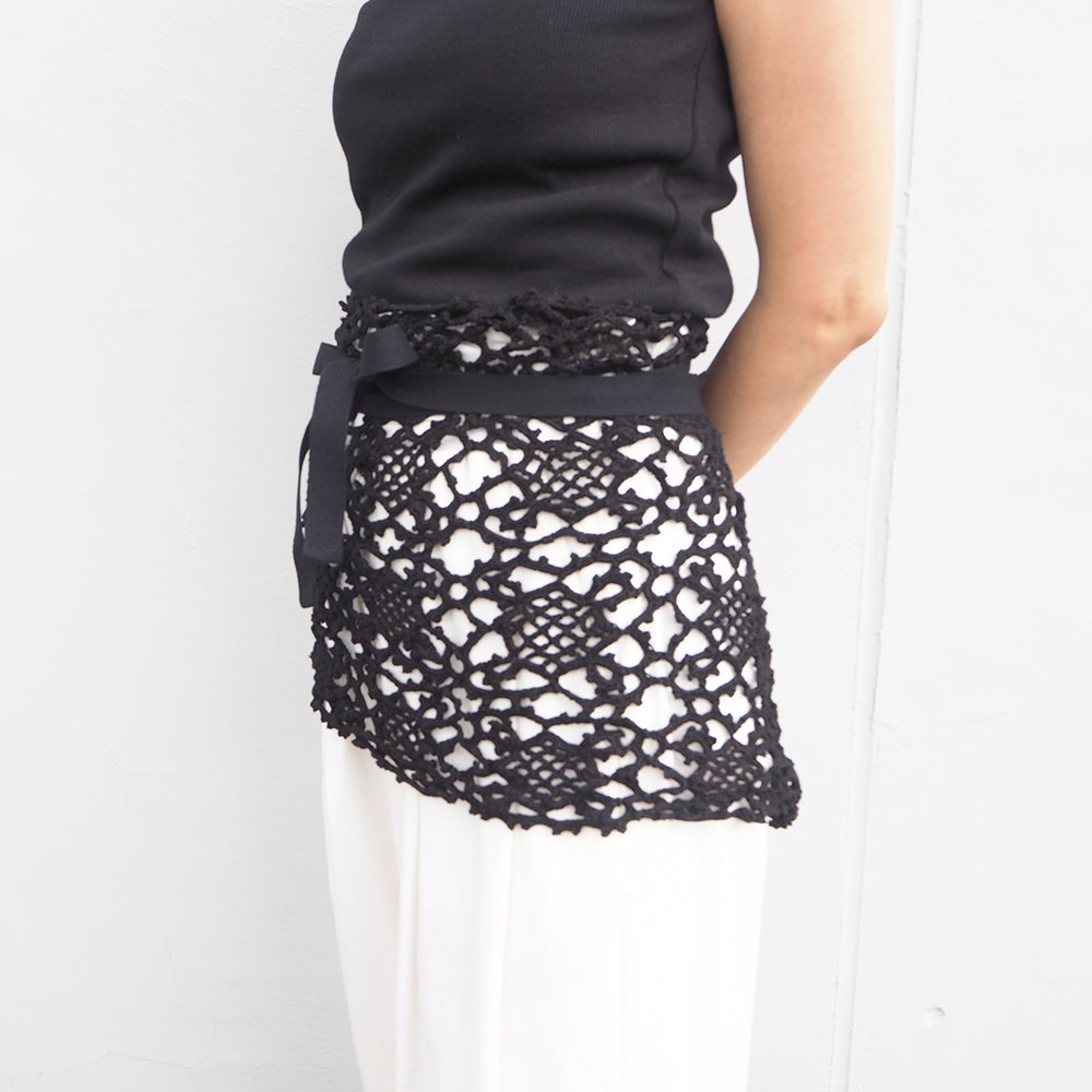 Vintage Lace Wrap Skirt _ Black 20