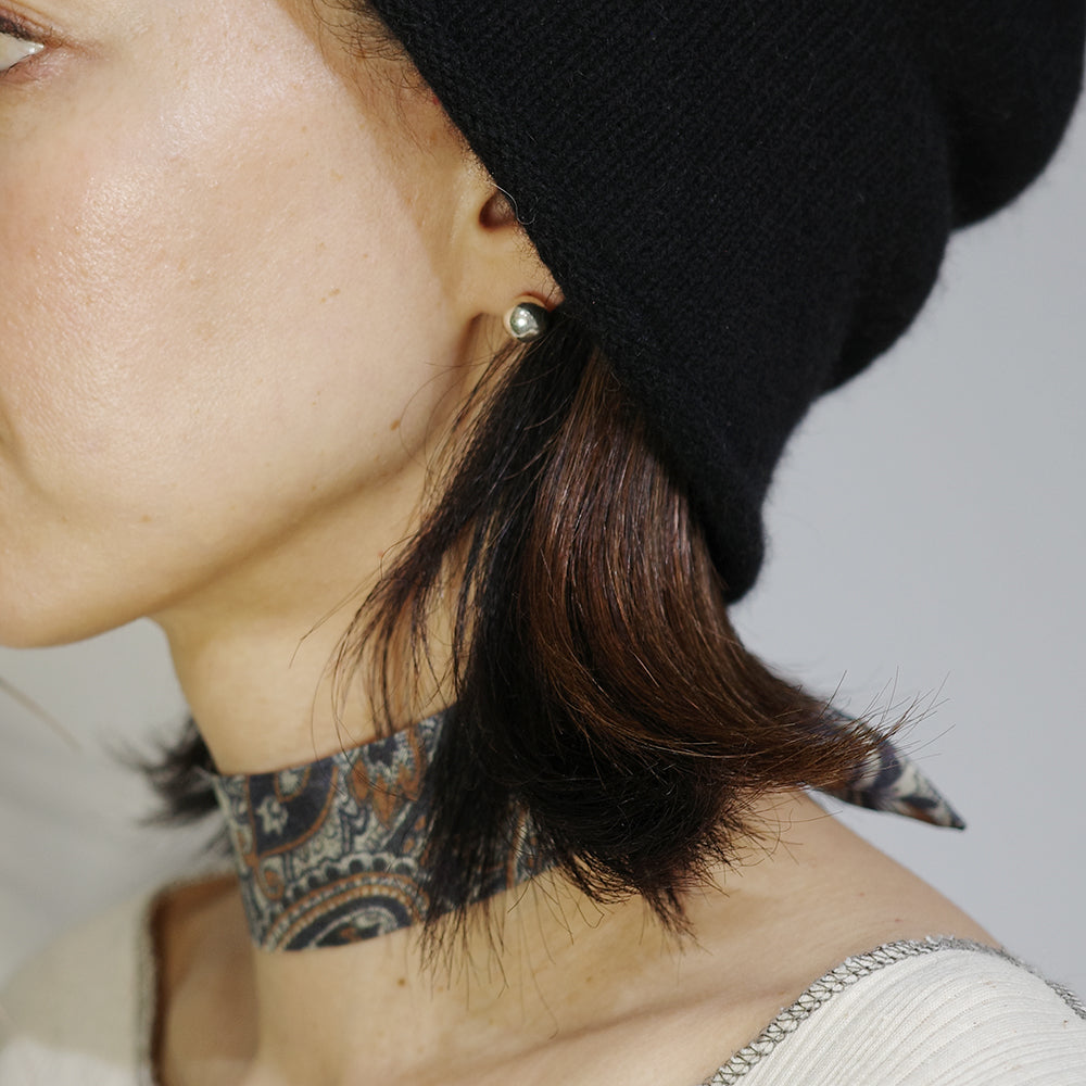 Pendiente turquesa ovalado de plata vintage