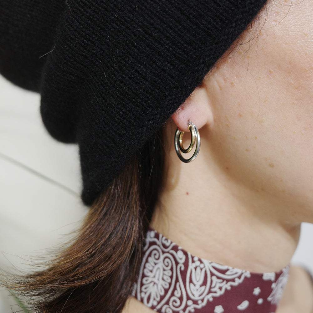 Pendiente turquesa ovalado de plata vintage