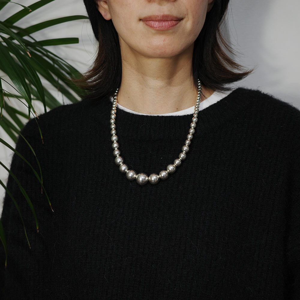 Silver Beads Necklace