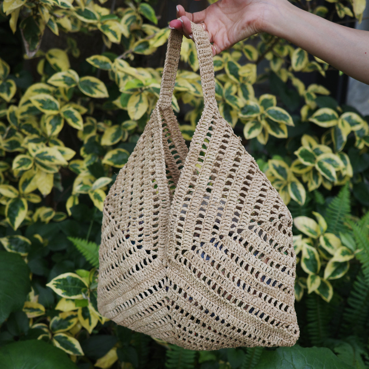 Raffia Lace One-handle Bag