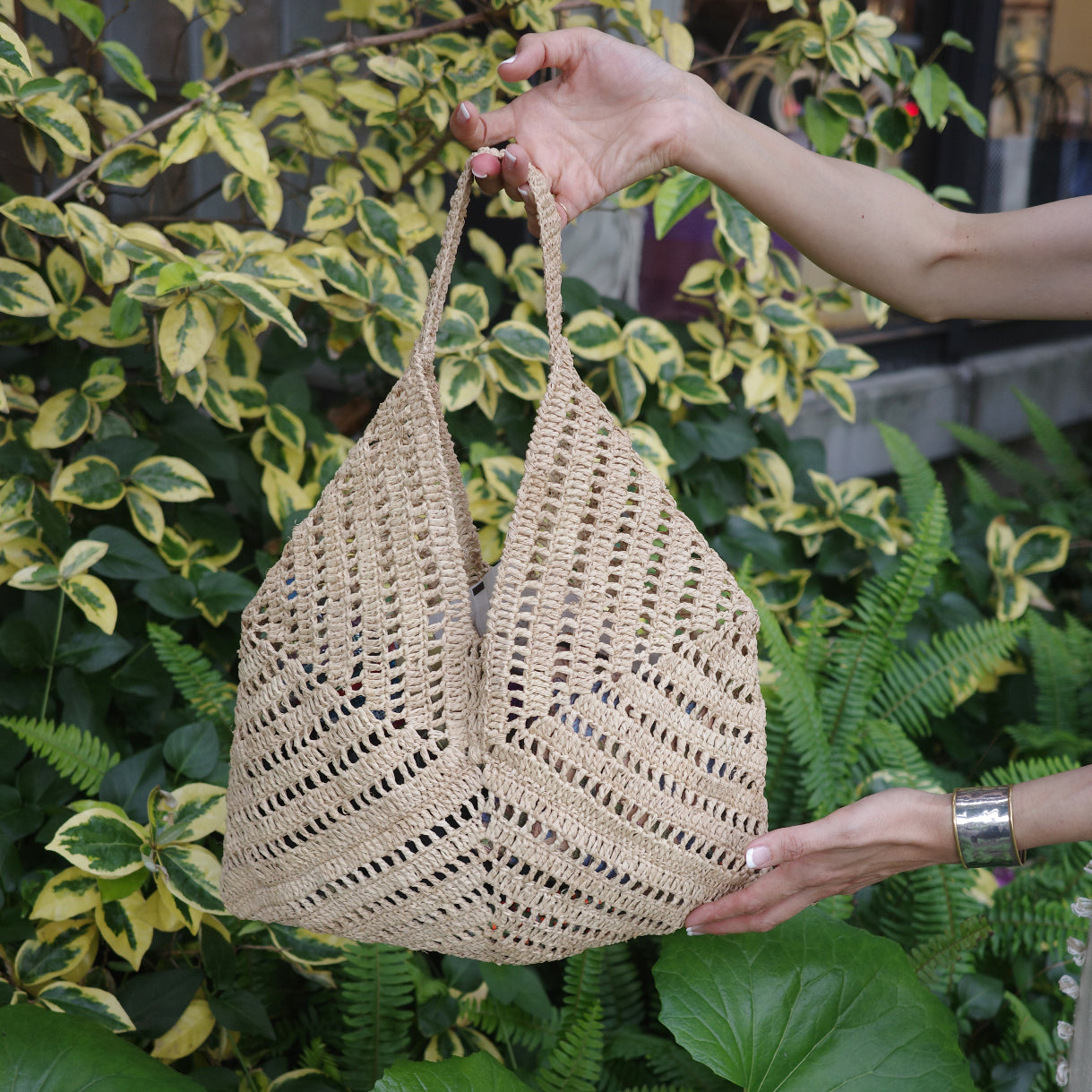 Raffia Lace One-handle Bag