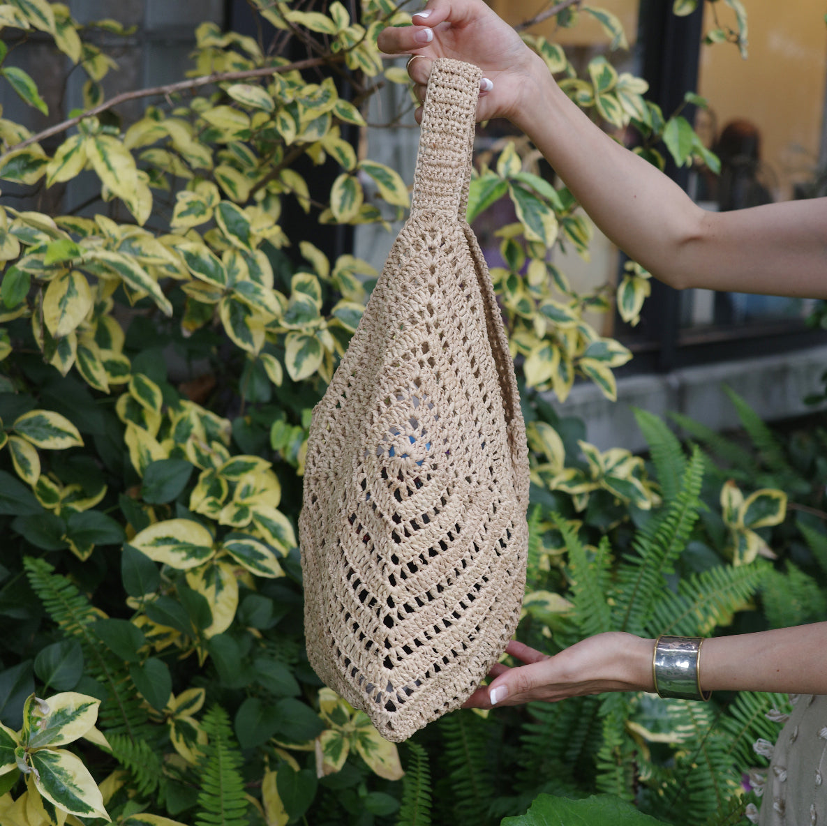 Raffia Lace One-handle Bag