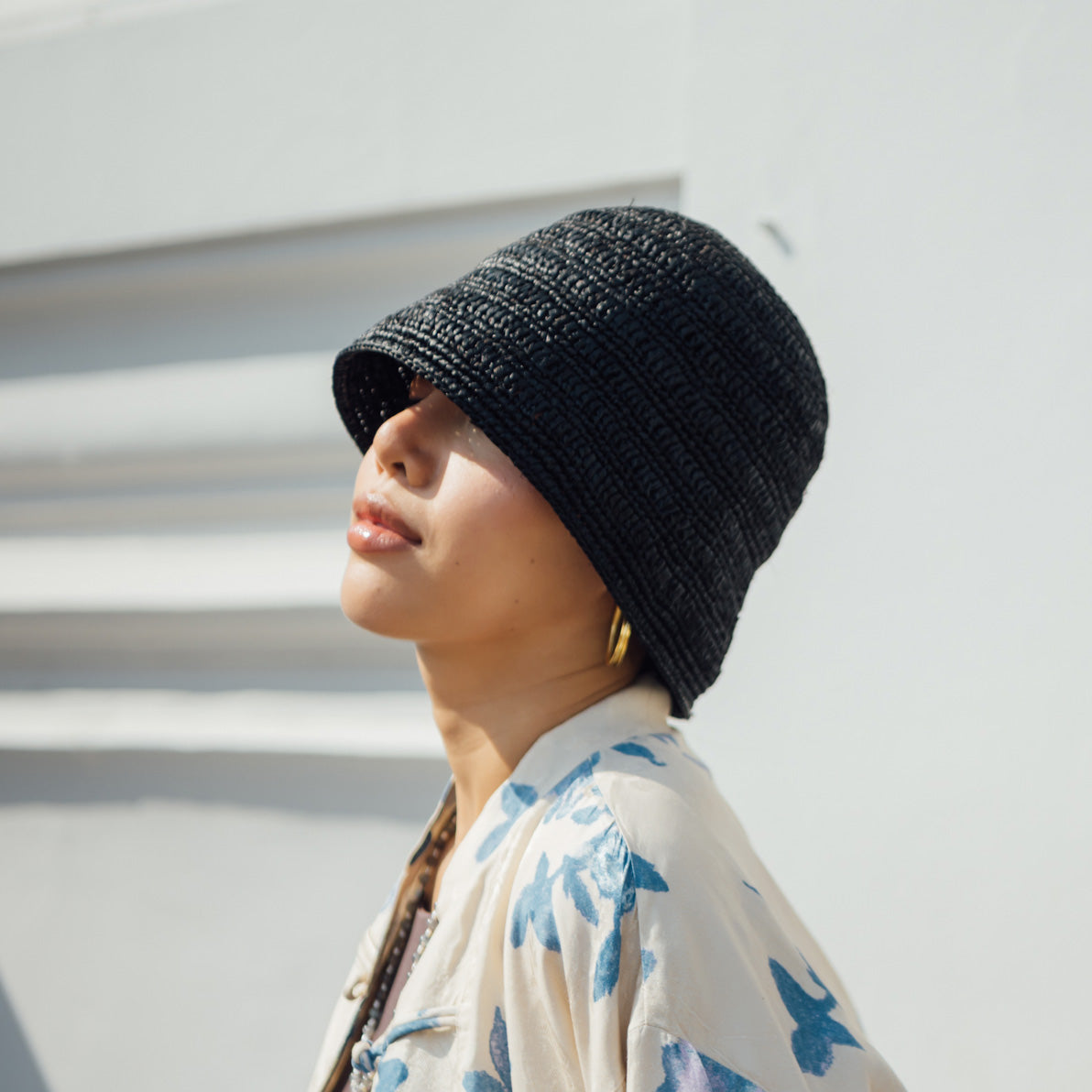 【予約送料無料】Raffia Down Short Bucket