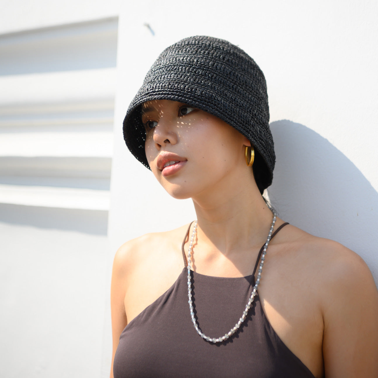 【予約送料無料】Raffia Down Short Bucket