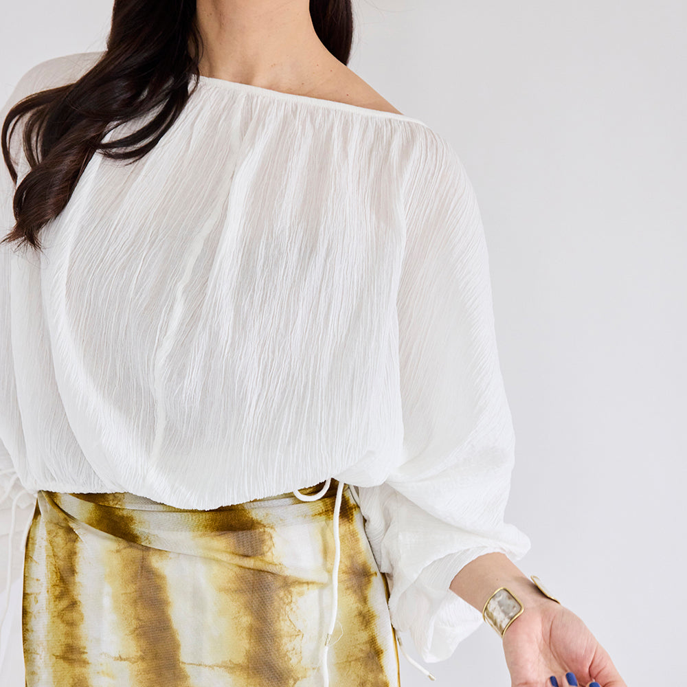 India Cotton Gather Tunic