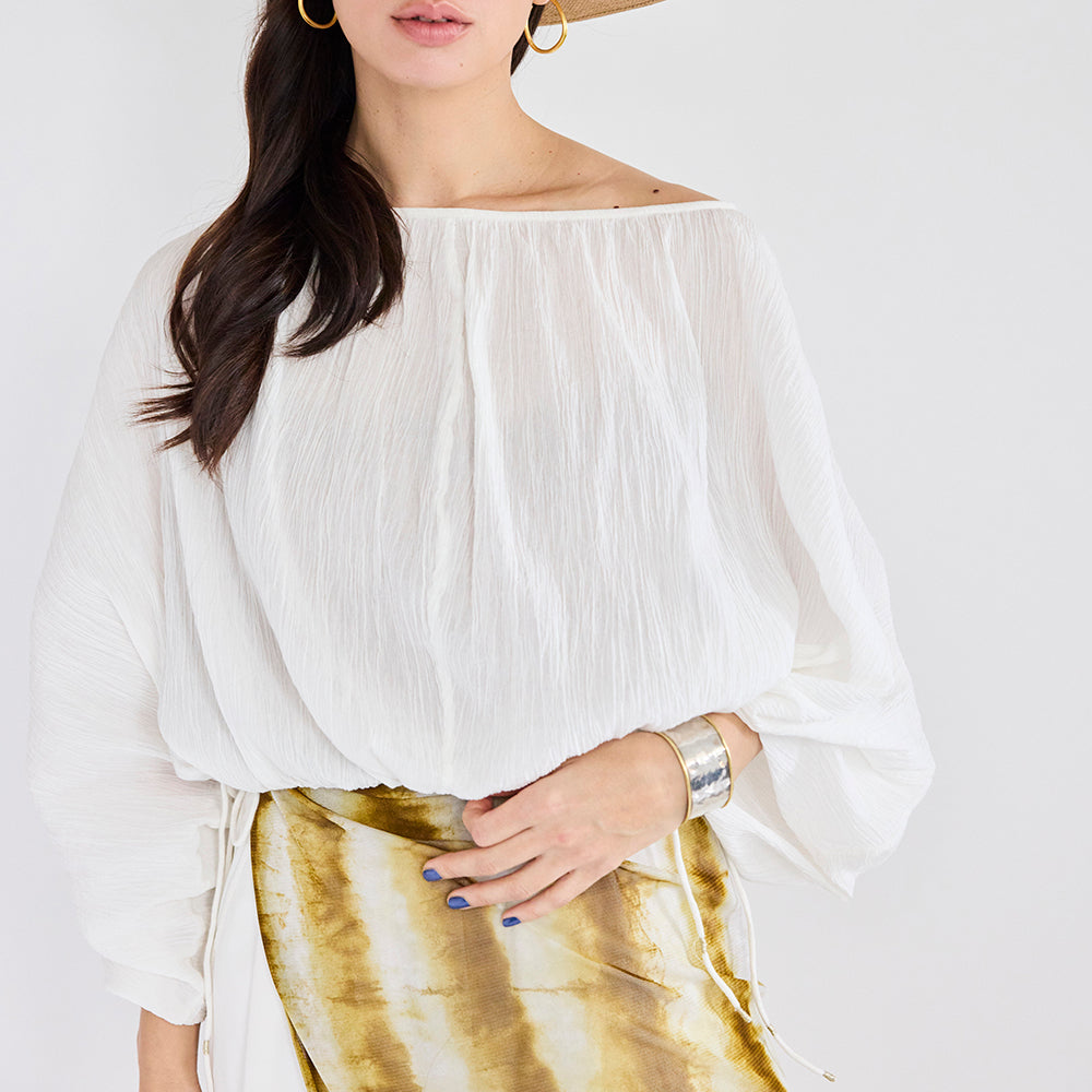 India Cotton Gather Tunic