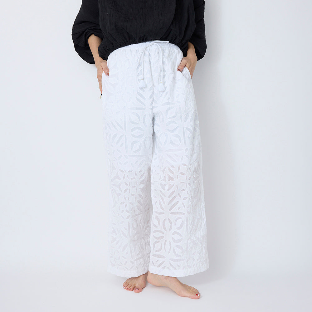 India Cut Work Quilt Pants