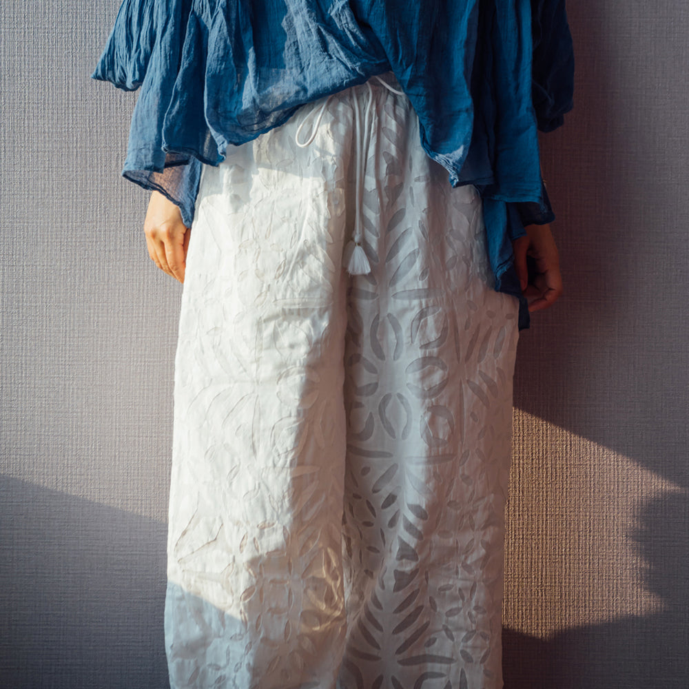 India Cut Work Quilt Pants